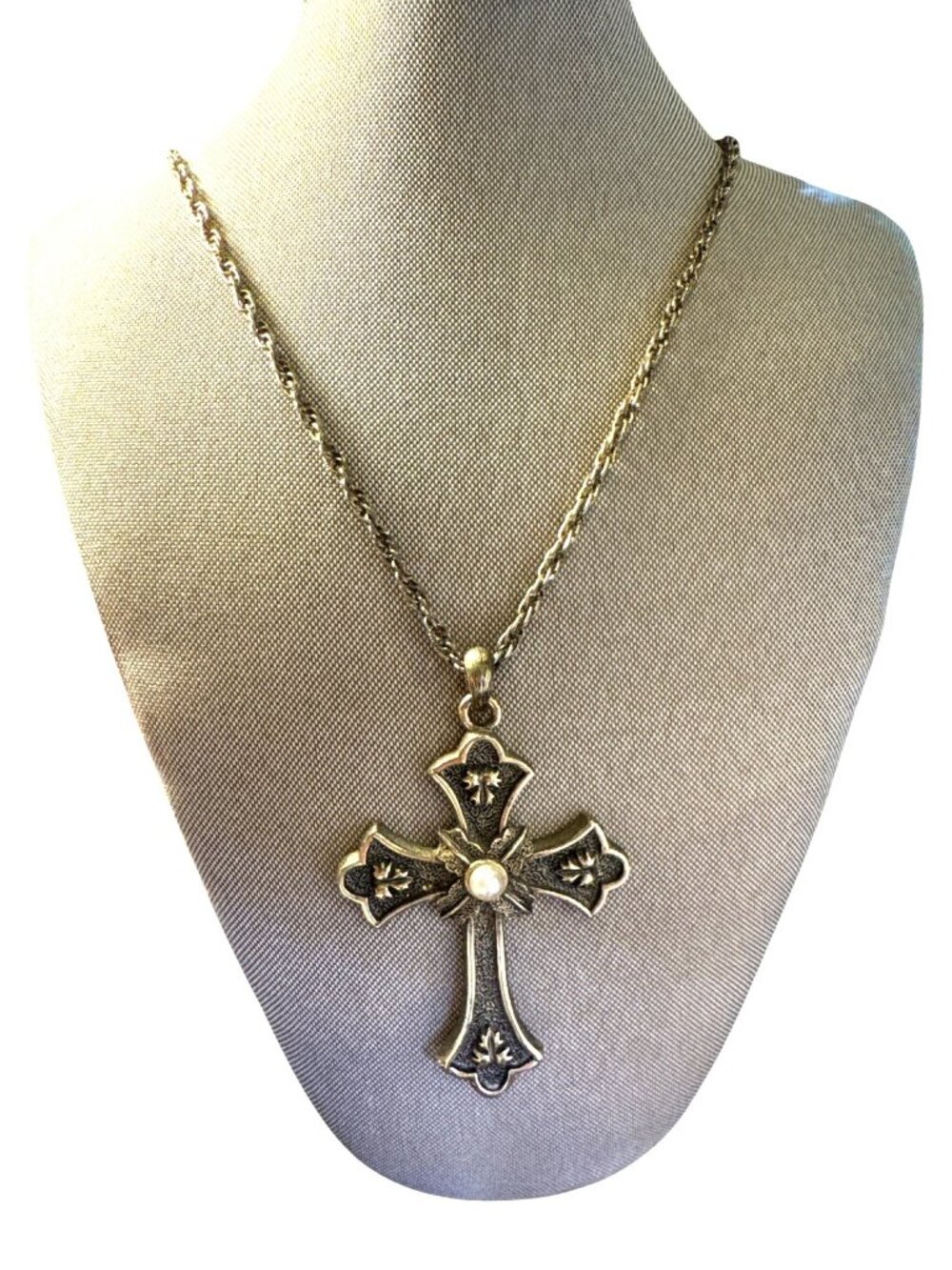 Sarah Coventry Gold-Tone Cross Pendant Necklace